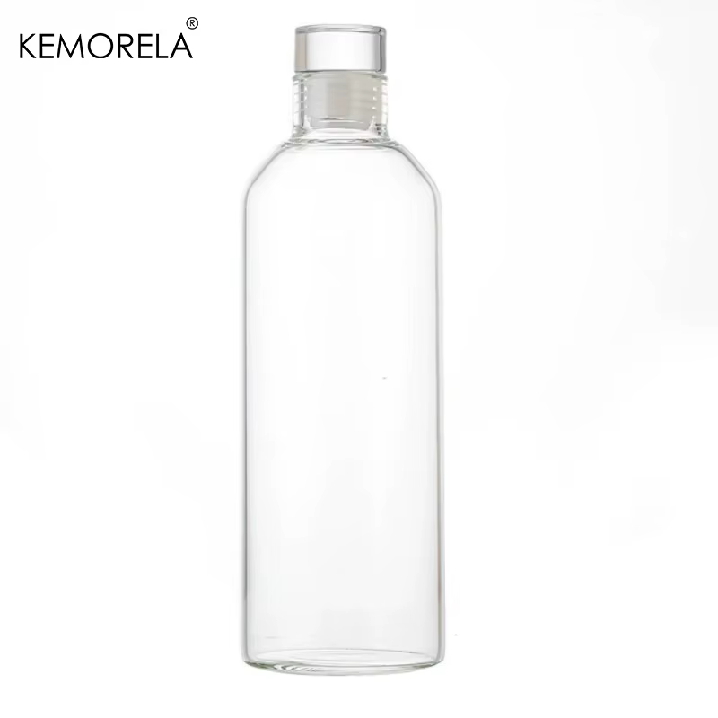 Bouteille d'eau en verre 300/500/750/1000 ml avec couvercle anti-fuite