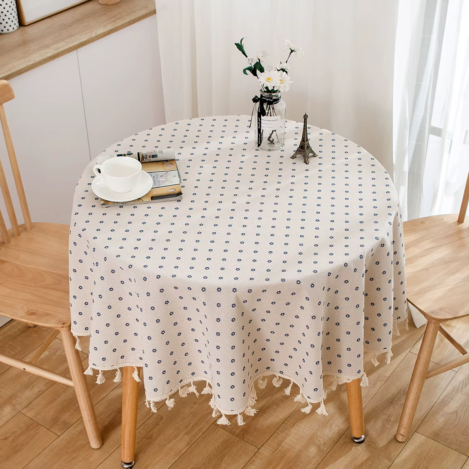 Nappe à pampilles imprimées
