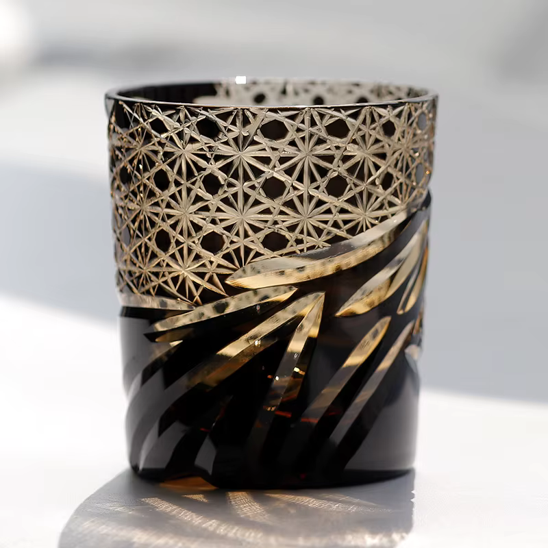 Edo Kiriko-Verre à whisky japonais à l'ancienne