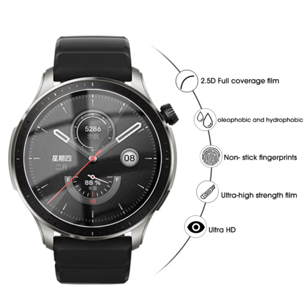 Film protecteur en verre pour écran de montre intelligente, couverture complète, 33mm, 34mm, 35mm, 36mm, 37mm, 38mm, 39mm, 40mm, 41mm, 42mm, 44mm, 30mm-46mm