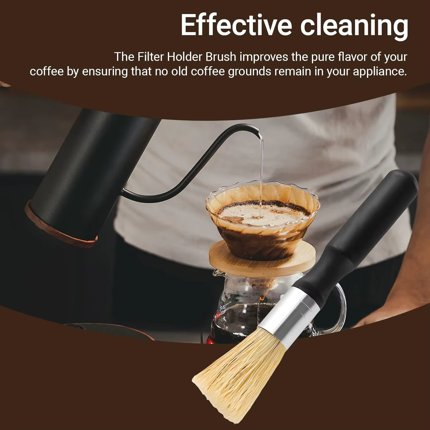 Brosse de nettoyage professionnelle pour barista