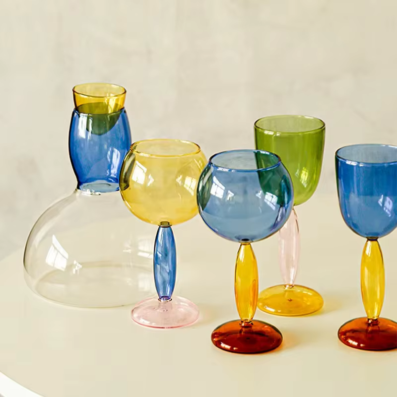 Verres colorés à haute teneur en Borosilicate faits à la main