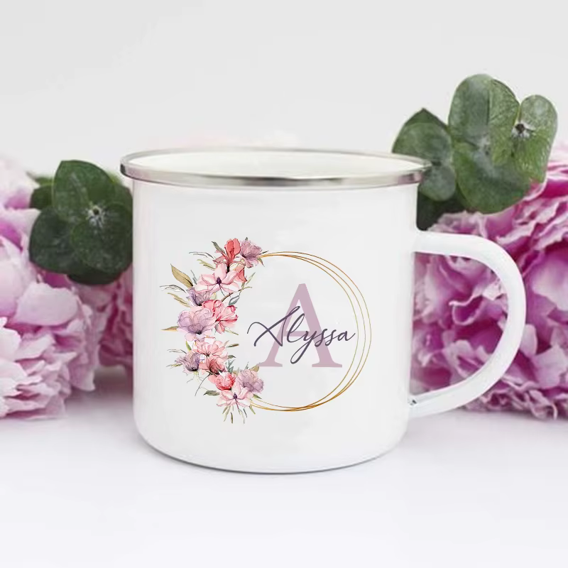 Tasse personnalisée initiale avec nom