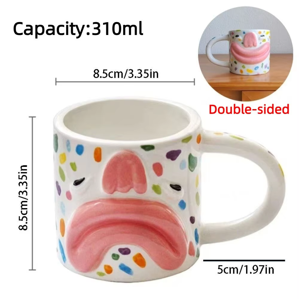 Mug à café en céramique double face sûr et amusant