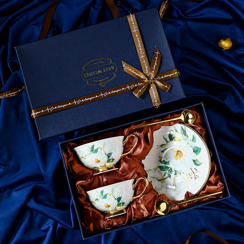 Klimt Kd'appareils Sophia-Ensemble de tasses à café en porcelaine de Chine