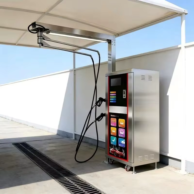 Station de lavage auto en libre-service, machine de nettoyage à vapeur industrielle pour voitures, machine de lavage auto extérieure rechargeable, personnalisable