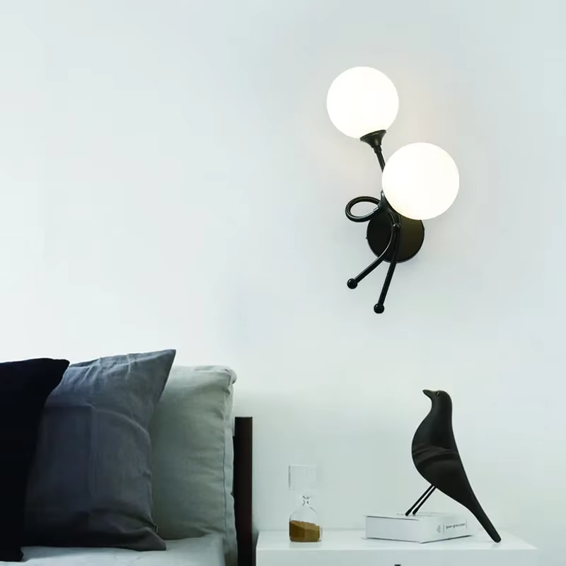 Applique Murale en Verre au Design Nordique Moderne, Luminaire Décoratif d'Nik, Idéal pour une Chambre à Coucher, un Salon, un Couloir