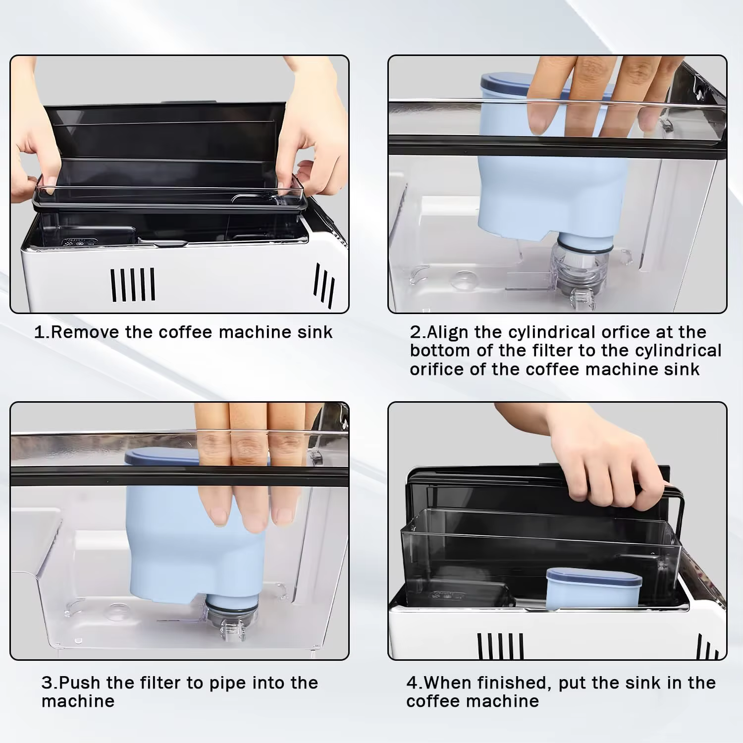 Paquet de 1/2/4 filtre à café CA6903 Compatible avec Philips AquaClean