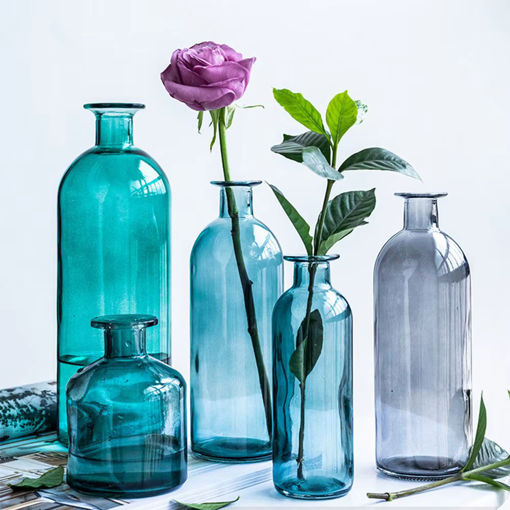 Vase en verre créatif nordique pour salon, mariages, fêtes, décoration florale, décoration de table, décoration de la maison