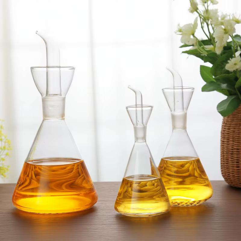 Bouteille d'huile en verre Transparent