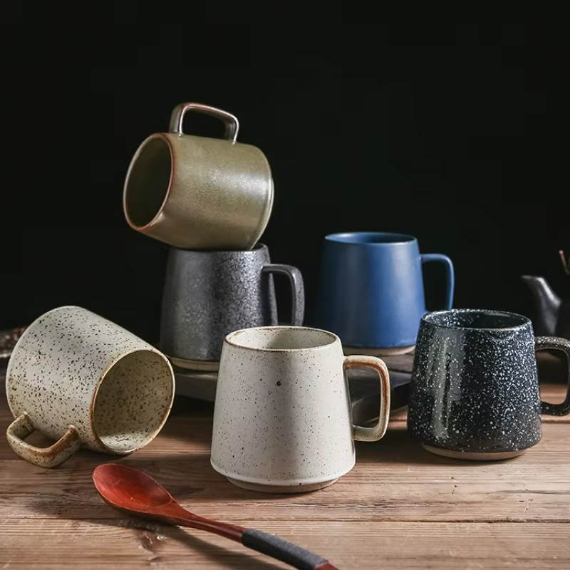Tasse en céramique rétro créative japonaise de 350mL