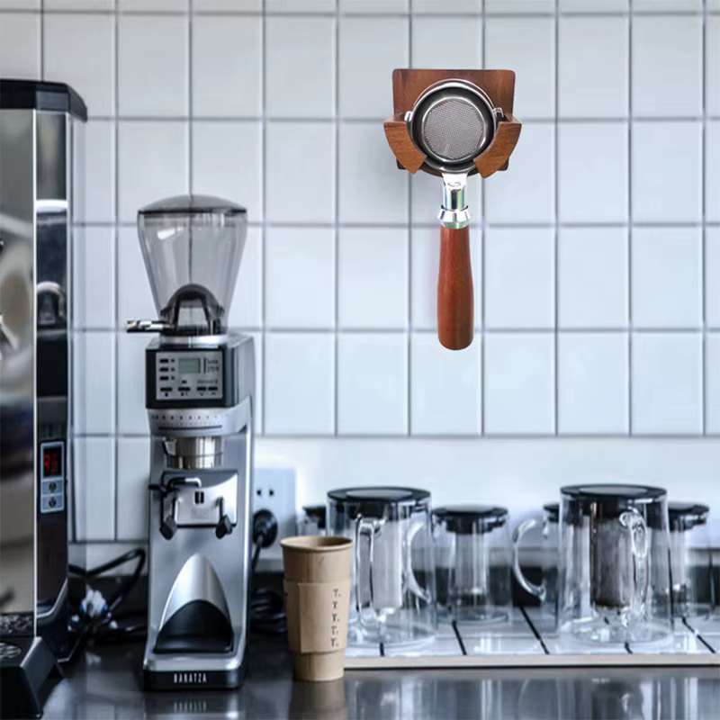 Porte-filtre à café expresso en bois