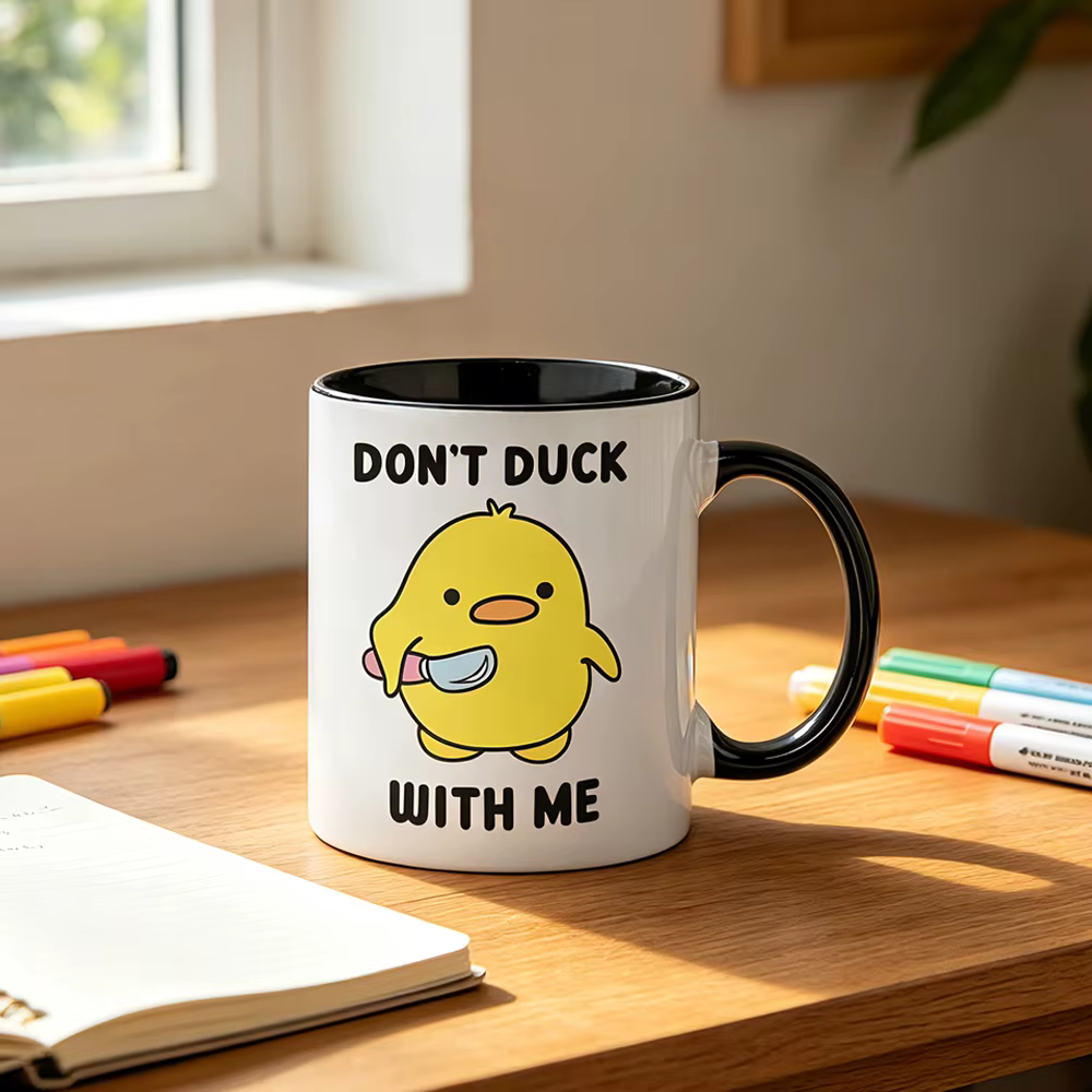 Mug « Ne te laisse pas emporté par moi » - Mug drôle de canard - Tasse à café - Mug
