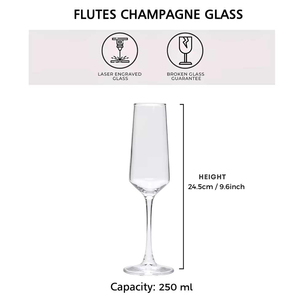 Ensemble de 2 verres à champagne personnalisés