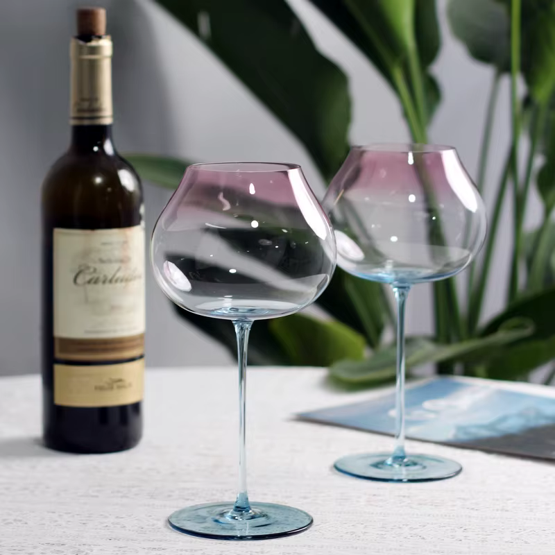 Ensemble de 2 verres à vin rouge à dégradé de grande capacité de 750 ml