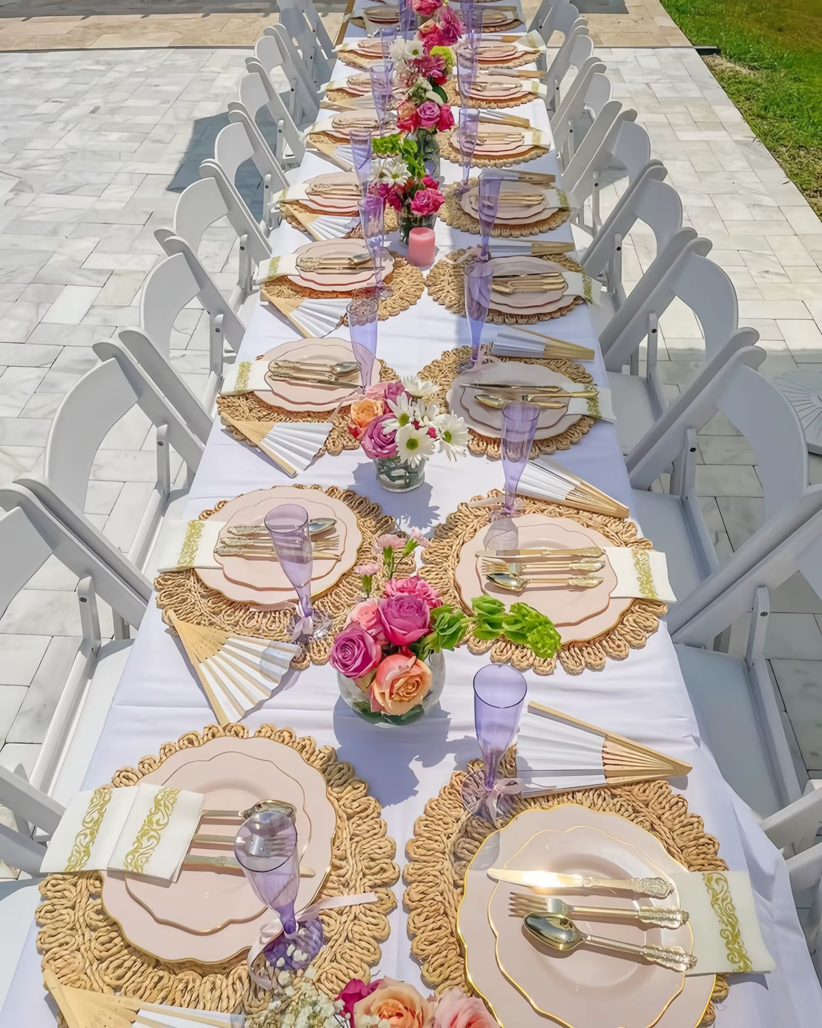 Napperon tissé en paille Boho pour mariage