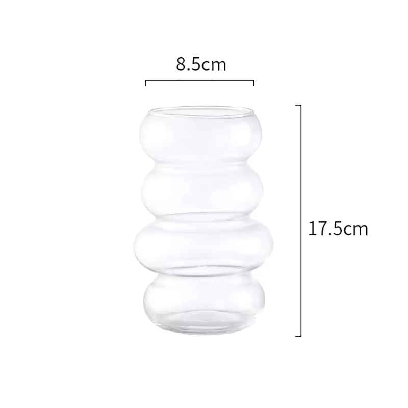 Vase en spirale en verre