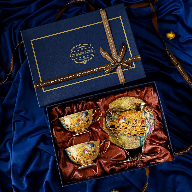 Klimt Kd'appareils Sophia-Ensemble de tasses à café en porcelaine de Chine