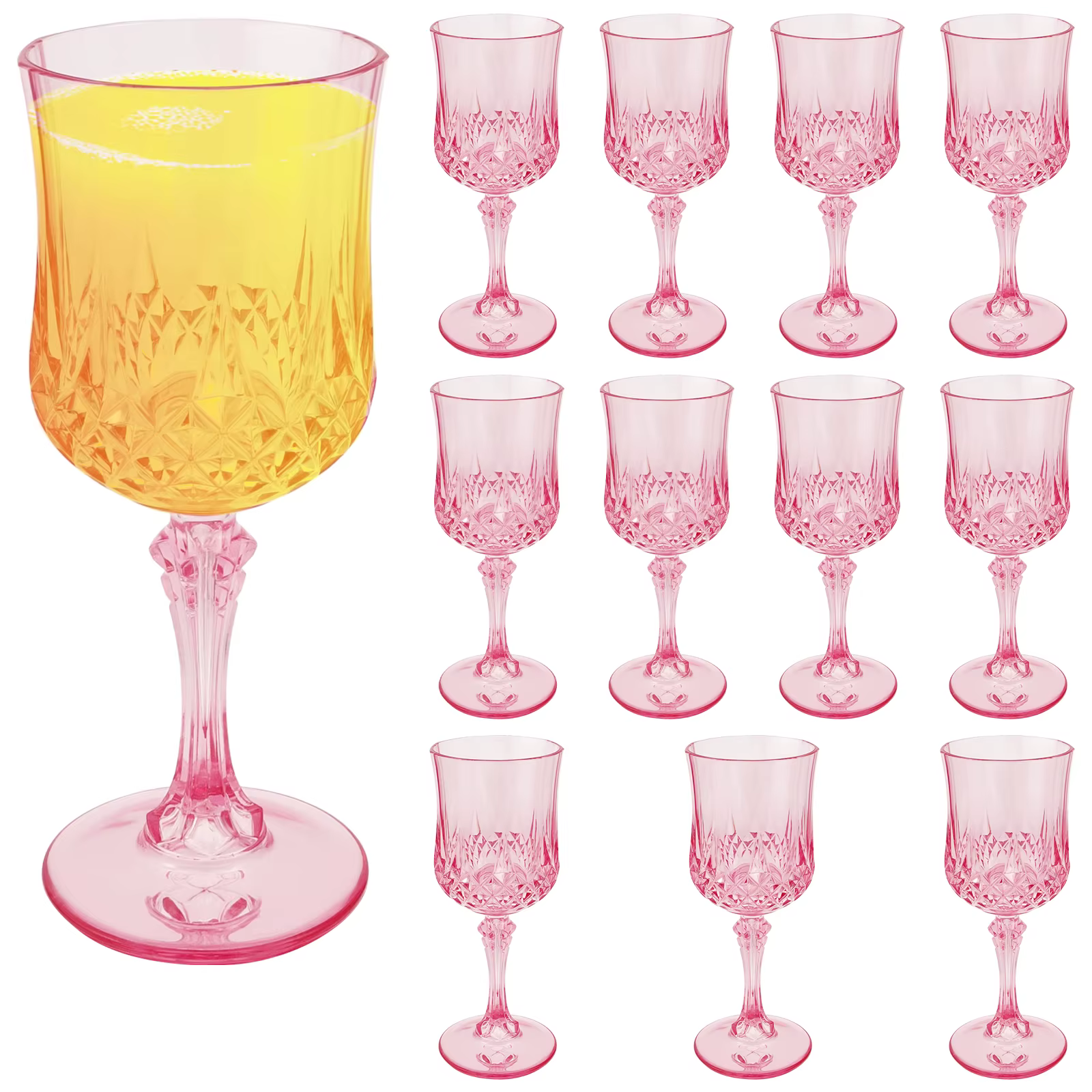 Ensemble de verres à vin en plastique