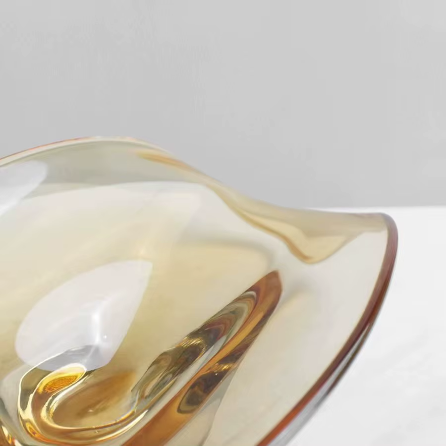 Bol en verre géométrique plateau à fruits
