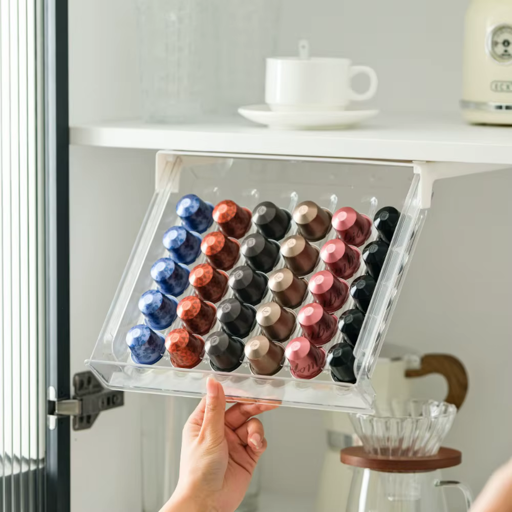 Boîte de rangement de capsules de café à usage domestique