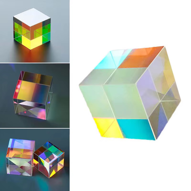 Prisme dichroïque en forme de Cube de verre, 12.7mm, x-cube, pour séparation de faisceau photographique, accessoires de photographie, décoration de cadeaux, lumière mignonne