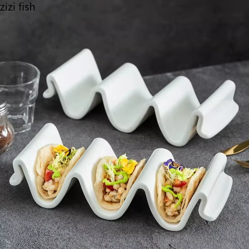 Assiette à collation en forme de vague
