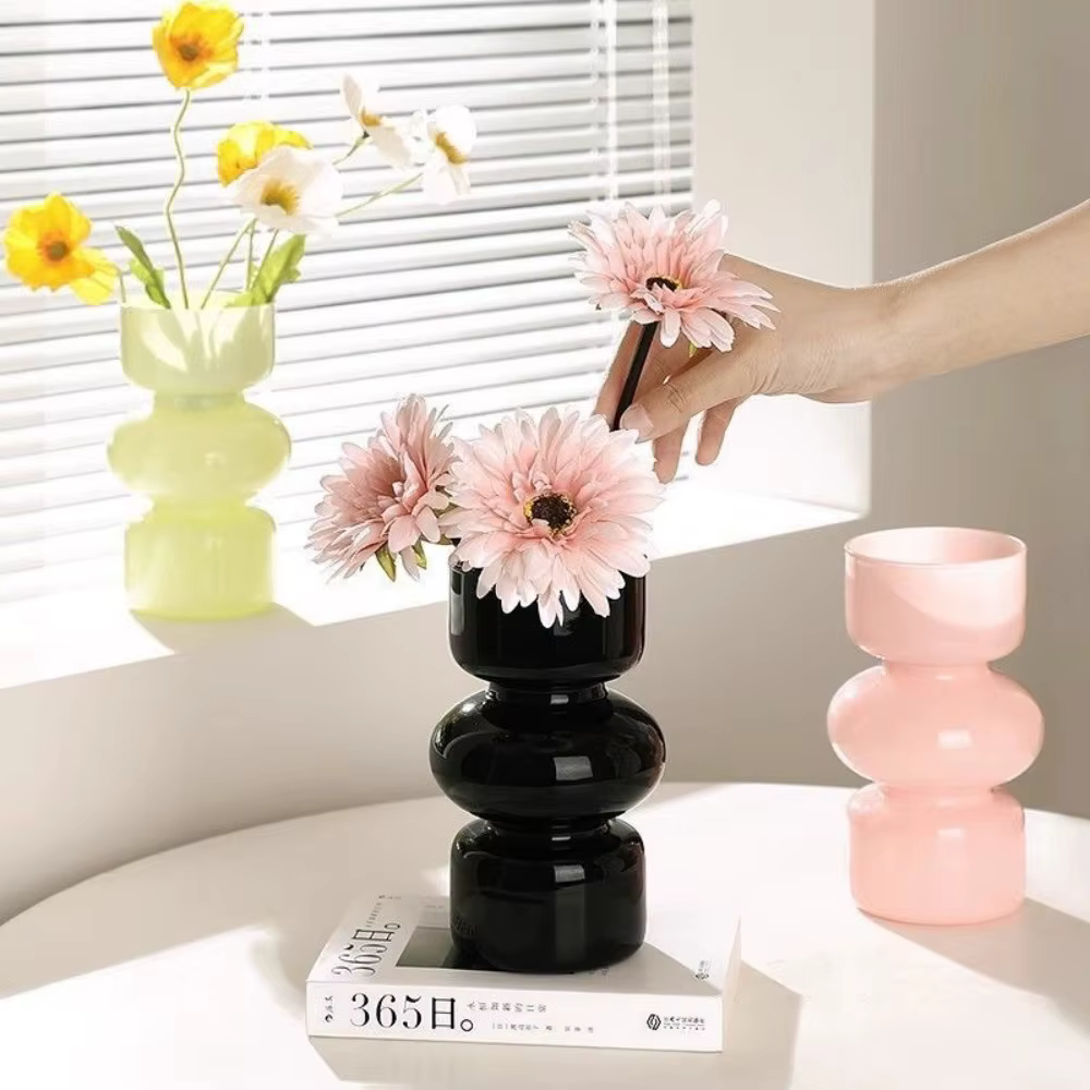 Vase en verre rétro européen