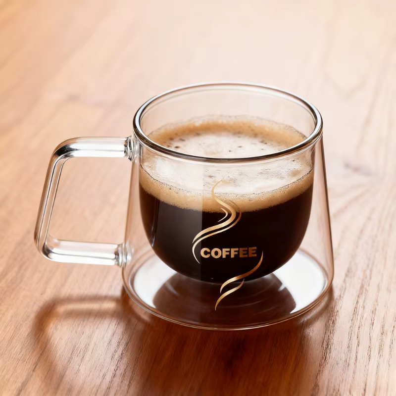 Tasse à café en verre à Double paroi de 200ml
