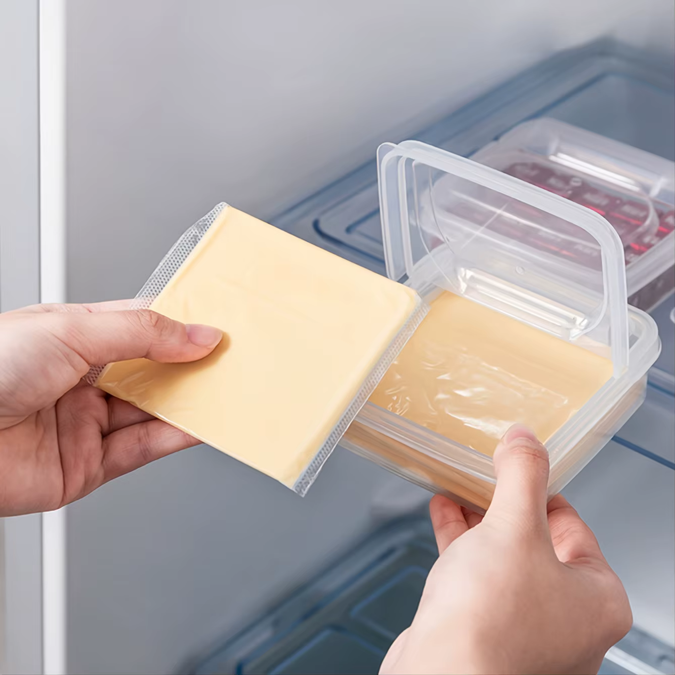 Boîte de rangement de fromage au réfrigérateur en plastique 1 pièce