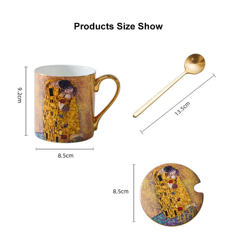 Klimt Kiss tasses à café os chine