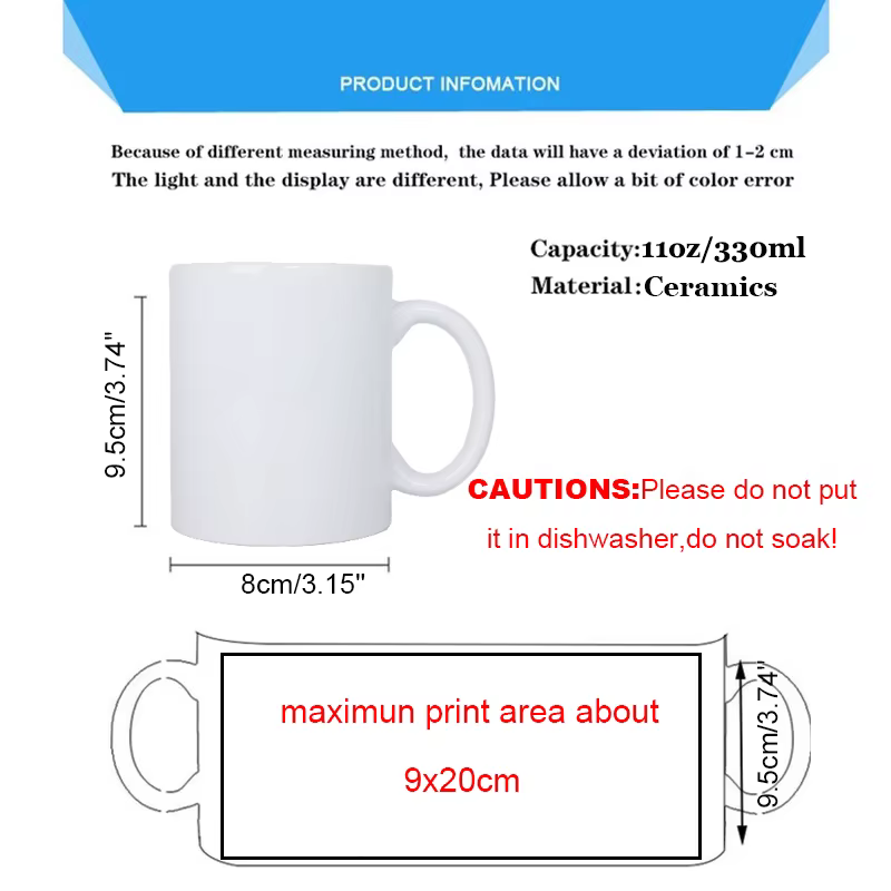 Tasse à Café Personnalisable avec Photo et Document Magique