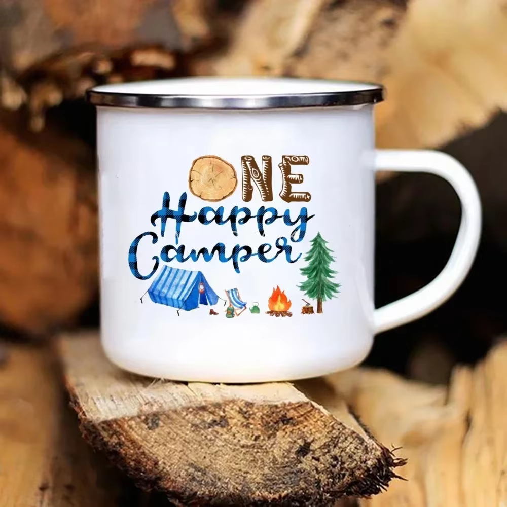 Tasse à Café Créative en Émail pour Voyage en Plein Air