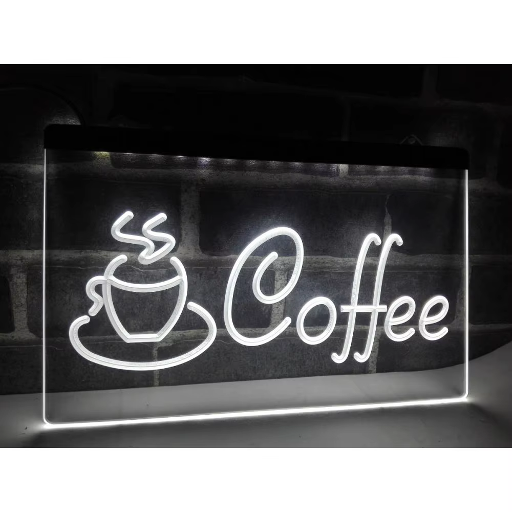 Café Cup Shop Cappuccino 73LED Neon Sign-3D Carimplantés Wall Art pour la maison