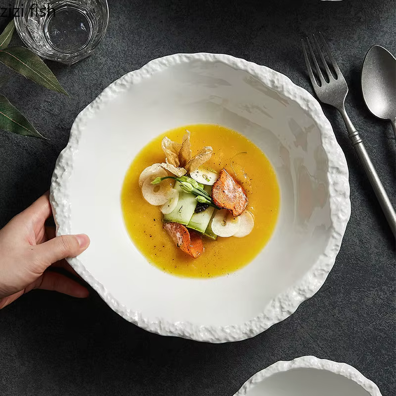 Bol à soupe en céramique blanc Simple