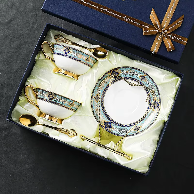 Sophia China-Tasses à café en céramique à motif européen
