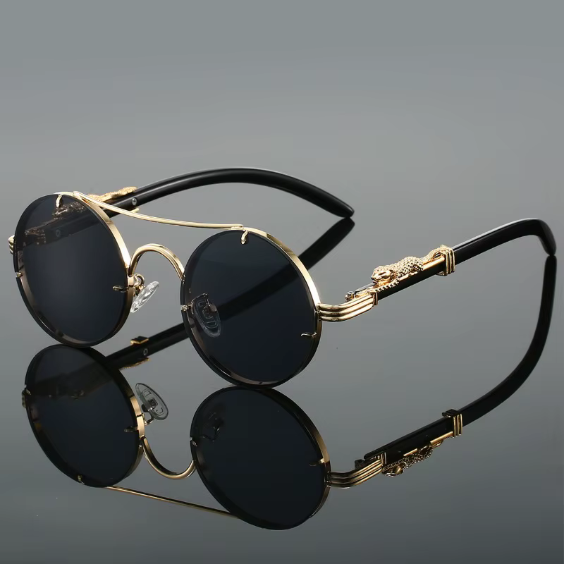 Lunettes de soleil rondes Vintage pour hommes et femmes, mode Double pont, nuances multicolores, rétro, marque tendance, Design de luxe