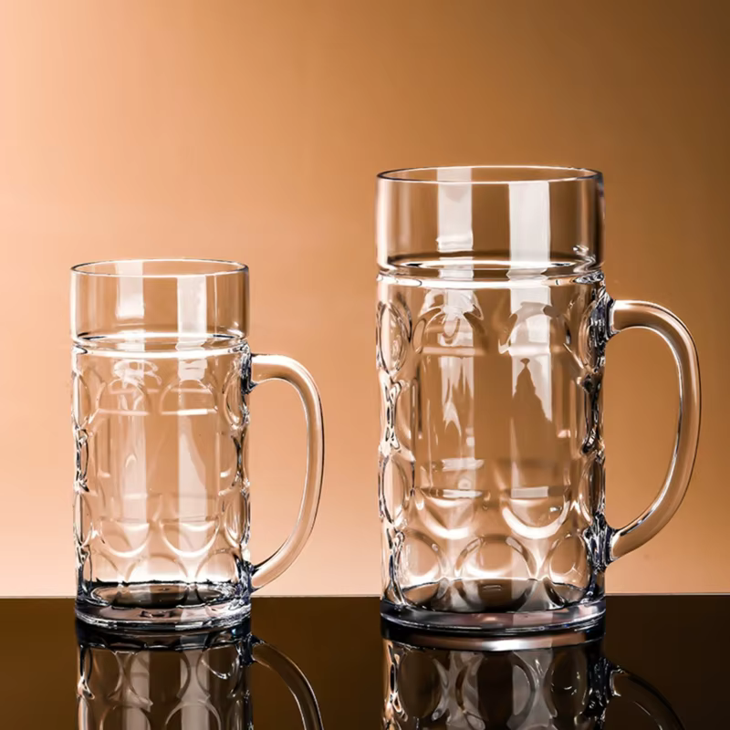 Tasse à bière réutilisable en plastique incassable