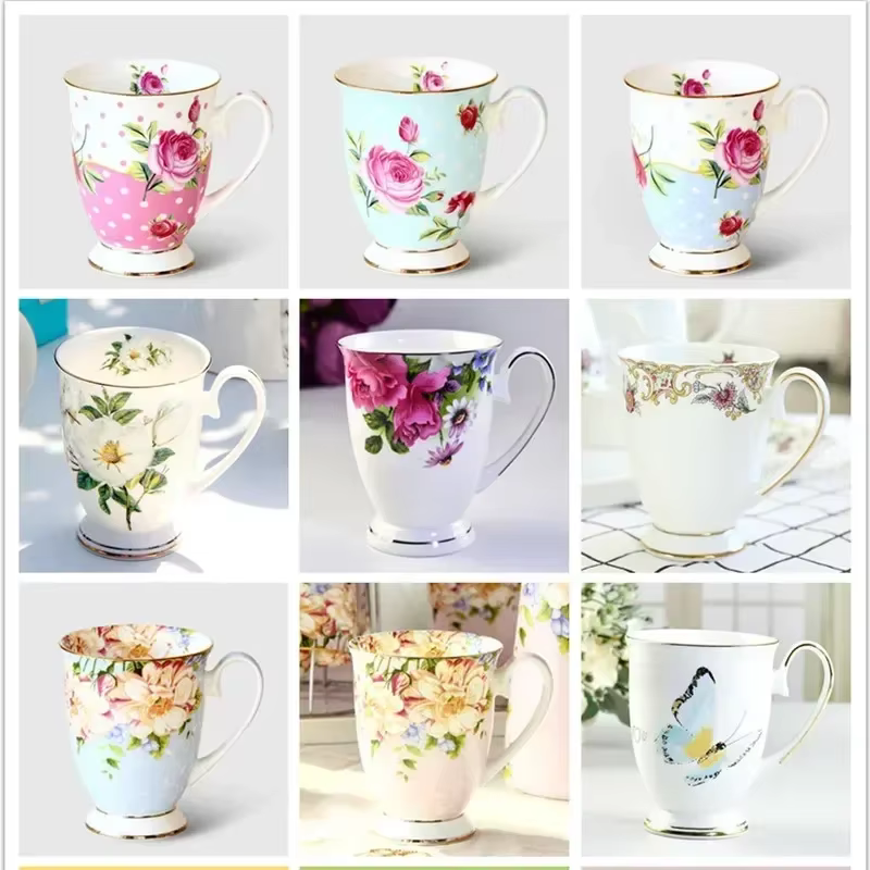 Tasses à café en porcelaine d'os