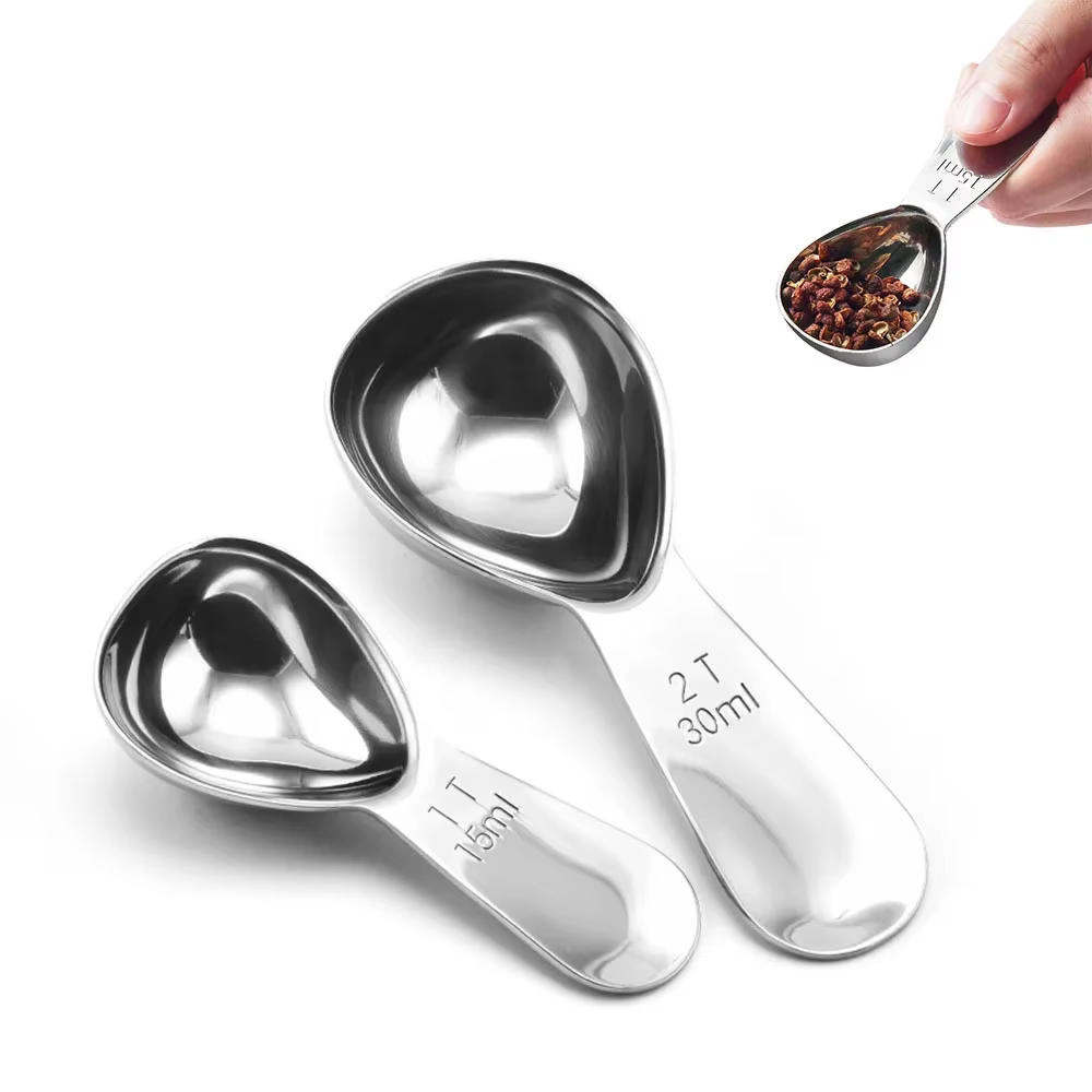 Cuillère à mesurer le café en acier inoxydable de 15ml/30ml