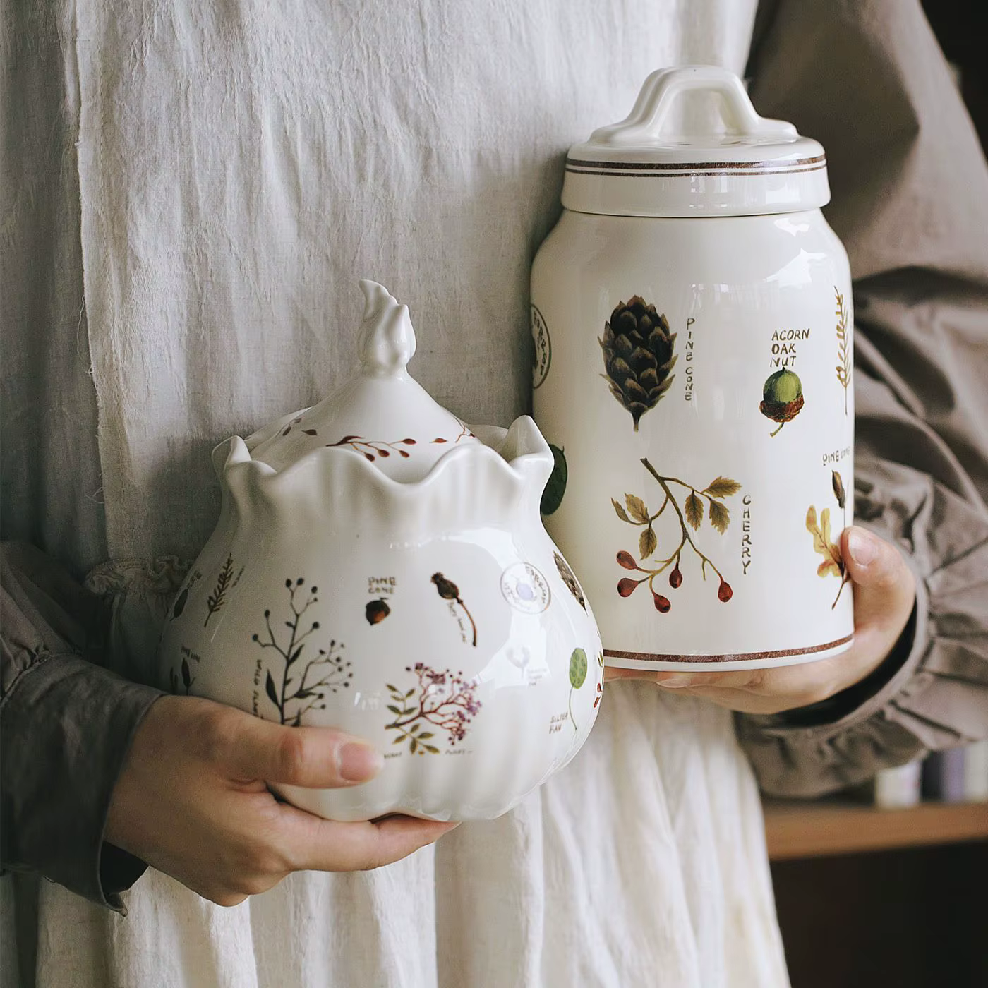 Boîtes de lait en céramique avec LIDS