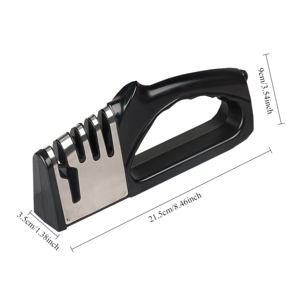 Aiguiseur de couteaux de cuisine 4 en 1, base antidérapante portable, outil d'affûtage multifonction, accessoire de cuisine