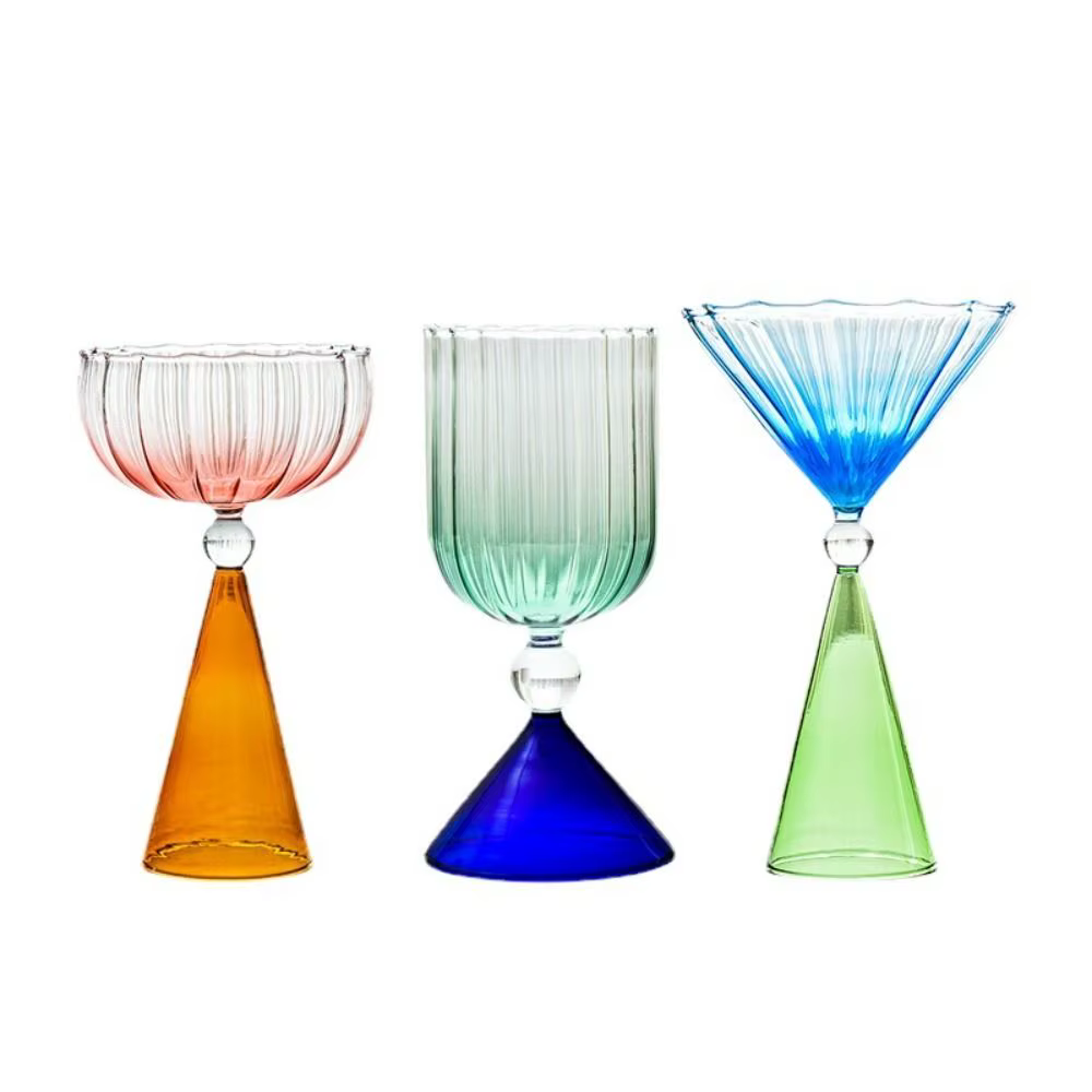 Coupe en Verre Coloré pour Crème Glacée