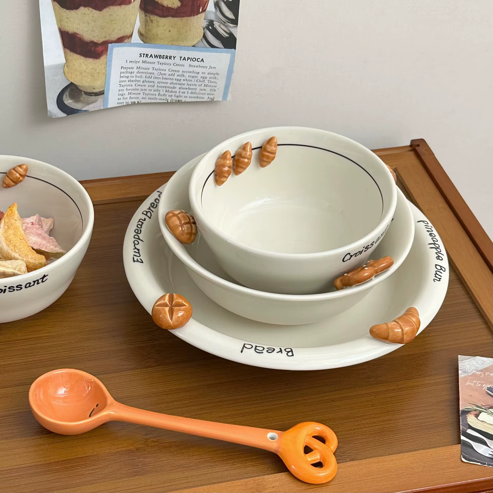Pretzel – ensemble de bols en céramique gaufrée pour Croissant
