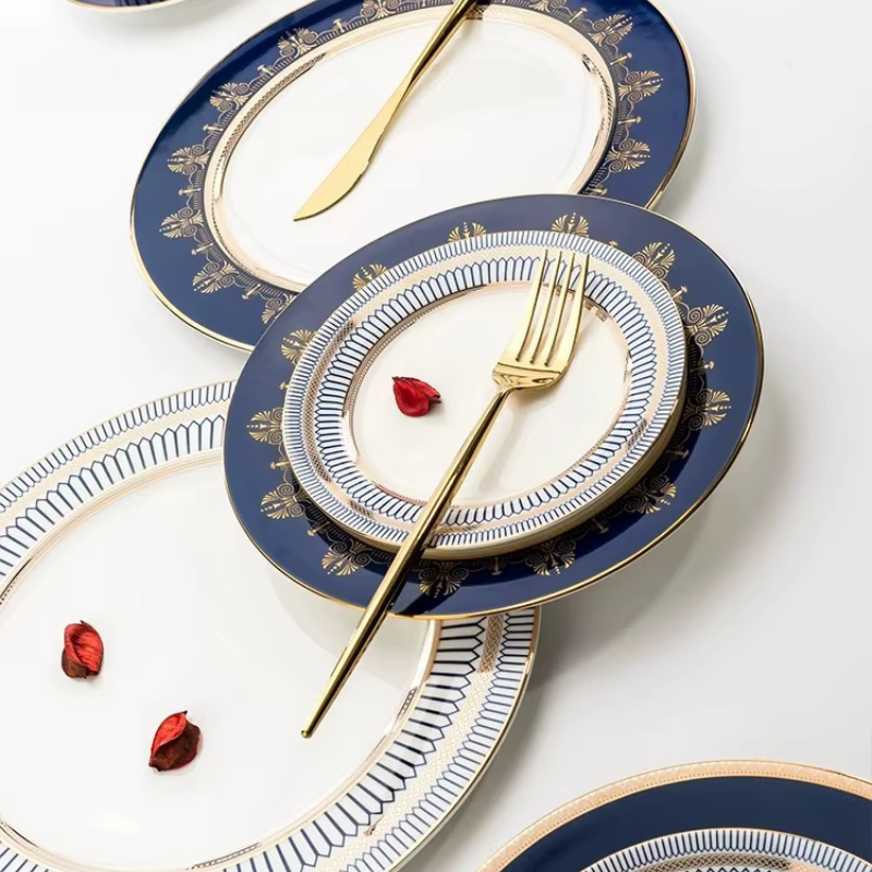Assiettes de luxe en porcelaine fine