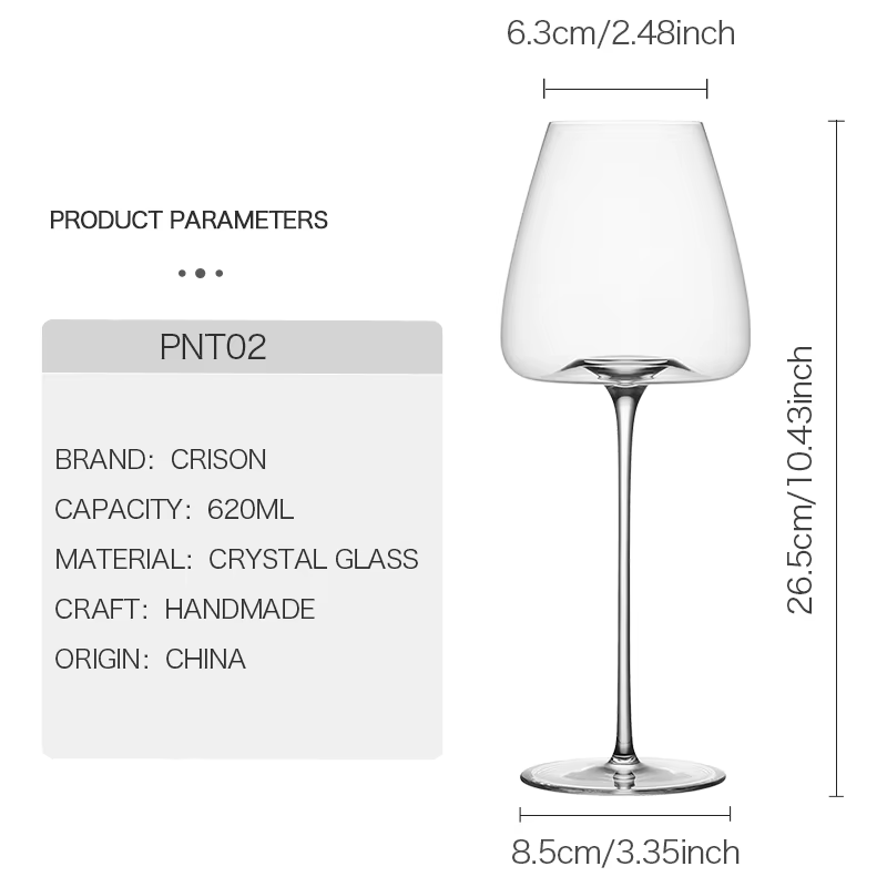 CRISON PNT02 Verre de cristal ultra-fin fait à la main