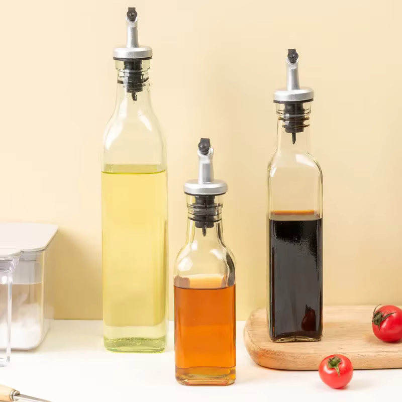Bouteille d'huile d'olive en verre Transparent