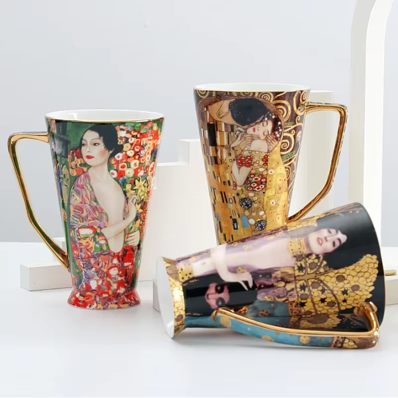Tasse à café Gustav Klimt en porcelaine fine