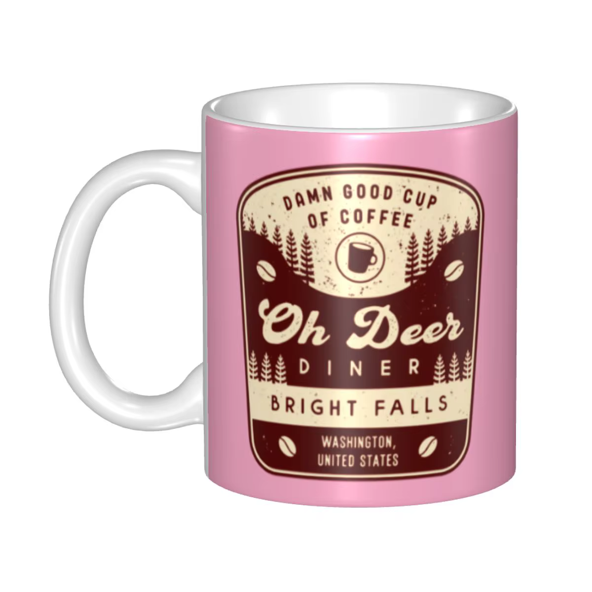 Oh cerf salle à manger tasse à café bricolage personnalisé en céramique thé lait tasse tasse