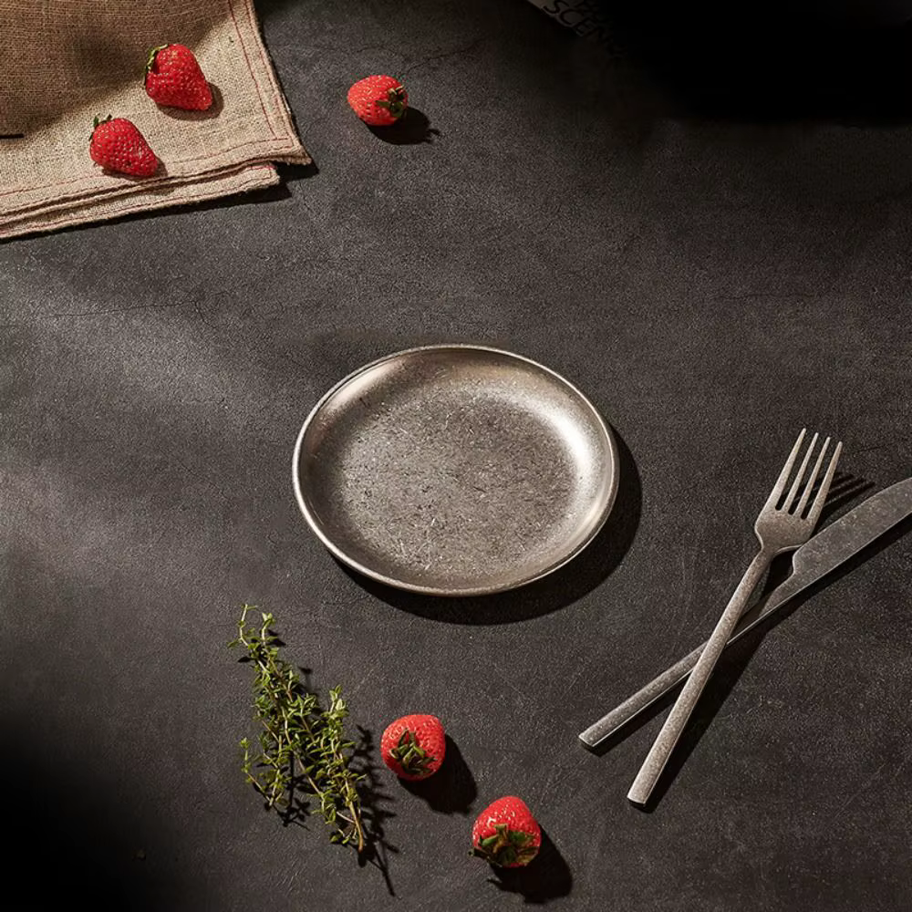 Vaisselle assiette à Steak en acier inoxydable plat occidental classique Durable